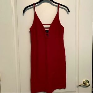 Topshop Red Bodycon dress